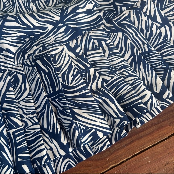 Lady Hagen Blue and White Mini Skirt - Picture 3 of 7